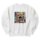 f-koroのかわいい笑顔がたまらない子猫 Heavyweight Crew Neck Sweatshirt