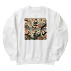 猫LOVE items Noahの猫LOVE items 鯖虎　雉虎 Heavyweight Crew Neck Sweatshirt