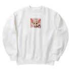 ゆうちゃんNFTいいねの耳長が可愛いフェネックちゃん13 Heavyweight Crew Neck Sweatshirt