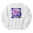 ムラサキゲジゲジのオンラインショップのマカロン ぐちゃぐちゃサイバー Heavyweight Crew Neck Sweatshirt