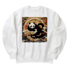 pandownloadの和風の最強パンダ Heavyweight Crew Neck Sweatshirt