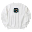 子猫カーニバルの子猫ハザード Heavyweight Crew Neck Sweatshirt