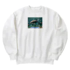 Melia-wizard-cのハートフルドルフィン Heavyweight Crew Neck Sweatshirt