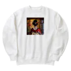 AQUAMETAVERSEの魅力的な女性のうなじ　BLUE PLUM  691 Heavyweight Crew Neck Sweatshirt