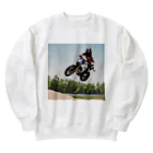 the blue seasonの空中舞踏 - モータースポーツのアドレナリン Heavyweight Crew Neck Sweatshirt