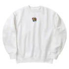 happy-bambooのランニングビールくん Heavyweight Crew Neck Sweatshirt