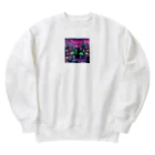 AI妖怪大図鑑のネオン妖怪　エモナ Heavyweight Crew Neck Sweatshirt