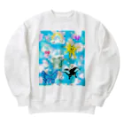 きたのかんむりのきらきら♪ねこ Heavyweight Crew Neck Sweatshirt