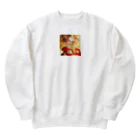 AQUAMETAVERSEの金の光に輝く赤い姫 Marsa 106 Heavyweight Crew Neck Sweatshirt