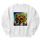 Flower Delightのひまわりの花束 Heavyweight Crew Neck Sweatshirt