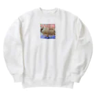 ニゴ猫　shopの今日の別腹　明日の下っ腹 Heavyweight Crew Neck Sweatshirt