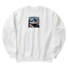 AI妖怪大図鑑の天体観測妖怪　バンポン Heavyweight Crew Neck Sweatshirt