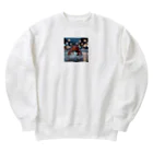 NAOSANの気まぐれ屋の探検中のカニ Heavyweight Crew Neck Sweatshirt