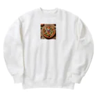 AI妖怪大図鑑のピザ妖怪　ラザピー Heavyweight Crew Neck Sweatshirt