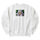 巫女スタぐらむのだっこされる神様 Heavyweight Crew Neck Sweatshirt