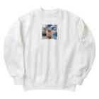 china-musumeの夏が大好き！白のポメラニアン。名前はアイス Heavyweight Crew Neck Sweatshirt