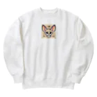 ゆうちゃんNFTいいねの耳長が可愛いフェネックちゃん32 Heavyweight Crew Neck Sweatshirt