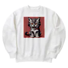 fuku_tochi shopの子猫の雄叫び Heavyweight Crew Neck Sweatshirt