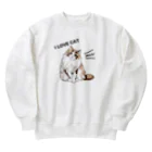 ヒロワークスのもふもふネコ Heavyweight Crew Neck Sweatshirt