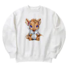 Vasetti_pressのオレンジドラゴン Heavyweight Crew Neck Sweatshirt