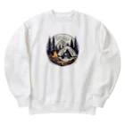 shime_savaの焚火とキャンプとバイクと Heavyweight Crew Neck Sweatshirt