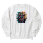 shime_savaのアステカあたりの雨の神様 Heavyweight Crew Neck Sweatshirt