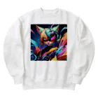 おかづあいのねこちゅうしんのお前のニャン闘力は？ Heavyweight Crew Neck Sweatshirt