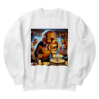 万銭ショップのおじいちゃん誕生日おめでとう Heavyweight Crew Neck Sweatshirt