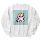 Pixel Craftのドット猫 Heavyweight Crew Neck Sweatshirt