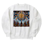 MKTU51の月　太陽　大地への祈り3 Heavyweight Crew Neck Sweatshirt