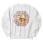 パステル夢アート・まんだらやのパステル夢アート鴨comoちゃん Heavyweight Crew Neck Sweatshirt