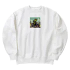 二宮大輔のカエルライダー4兄弟　次男　ルカ Heavyweight Crew Neck Sweatshirt