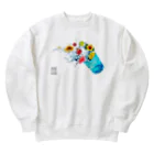 KILIKOStudiosの琉球ガラス　青 Heavyweight Crew Neck Sweatshirt