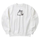 ゆるねこshopのお腹のでてる猫20 Heavyweight Crew Neck Sweatshirt