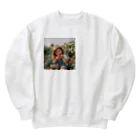 AQUAMETAVERSEの苺狩りで口にほうばんでいる女の子　ラフルール　1859 Heavyweight Crew Neck Sweatshirt