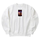 minaminokahoの小さな探検家のようなミーアキャット Heavyweight Crew Neck Sweatshirt