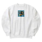 ゆゆゆの翼の生えたライオン Heavyweight Crew Neck Sweatshirt