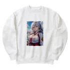 巫女スタぐらむの巫女姿のママ Heavyweight Crew Neck Sweatshirt