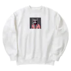 チャランコの部屋のダンディーねこさん Heavyweight Crew Neck Sweatshirt