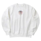 dorakodorakoのかわいいポメラニアン3 Heavyweight Crew Neck Sweatshirt