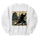 Cool Japanese CultureのShadow Dance: Ninja and the Old Castle -Shinobi-  Heavyweight Crew Neck Sweatshirt