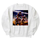 Bikers' Galleryのチャンピオンライド：モトクロスアクション Heavyweight Crew Neck Sweatshirt