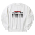 muscle_oniisanのオーマイゴッドトゥギャザー（黒文字） Heavyweight Crew Neck Sweatshirt