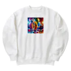 らばーばんどすとあの人型輪ゴム【イラスト風】 Heavyweight Crew Neck Sweatshirt