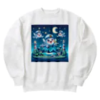 キャラクターズのキラキラ夜景飛行くん Heavyweight Crew Neck Sweatshirt