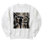 ryouskyの灰色の都会の舗道を歩く紳士 Heavyweight Crew Neck Sweatshirt