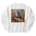 chiru×2の野生のフトアゴヒゲトカゲ Heavyweight Crew Neck Sweatshirt