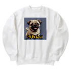 PUG MODEのドット絵パグ うれしい Heavyweight Crew Neck Sweatshirt