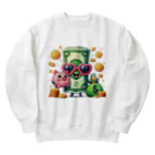 癒しの部屋のお金大好き君 Heavyweight Crew Neck Sweatshirt