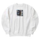 キュート＆クールの飛べたニャン Heavyweight Crew Neck Sweatshirt